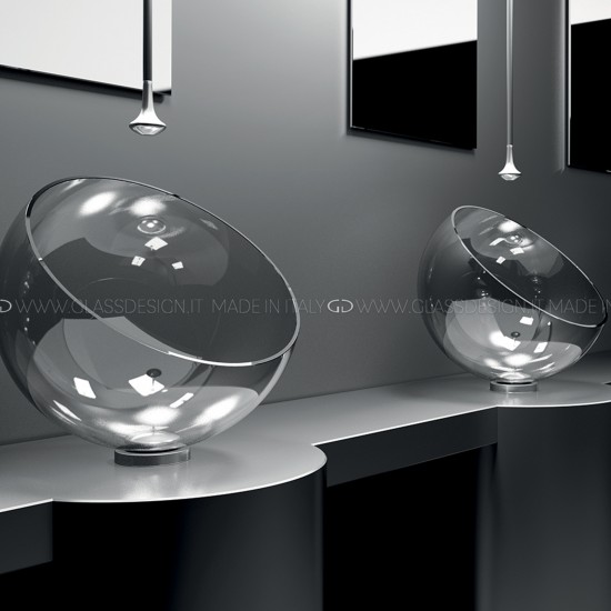 Glass Design Moon Washbasin