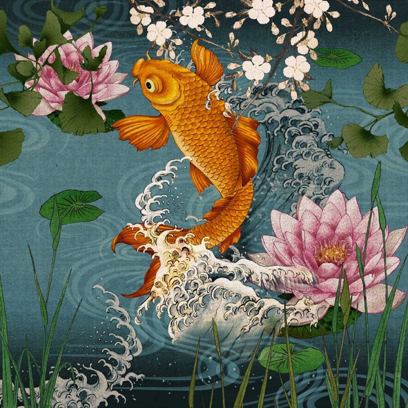 Download Digital Art Of Koi Fish Iphone Wallpaper  Wallpaperscom