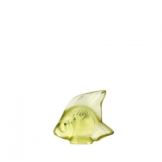 Lalique Fish Sculpture Yellow