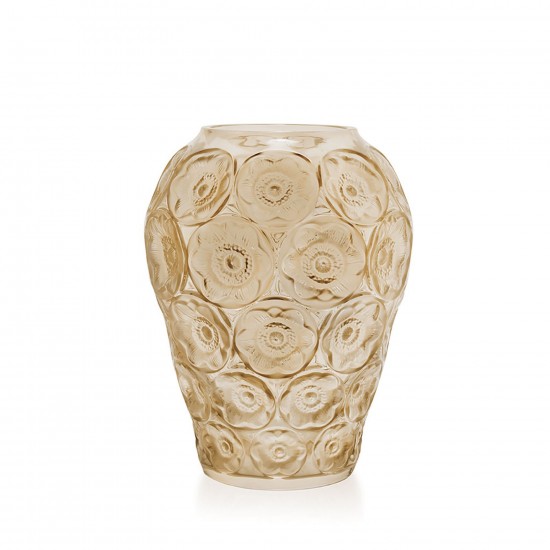 Lalique Anemones Vase Gold...
