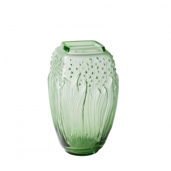 Lalique Muguet Vase Green
