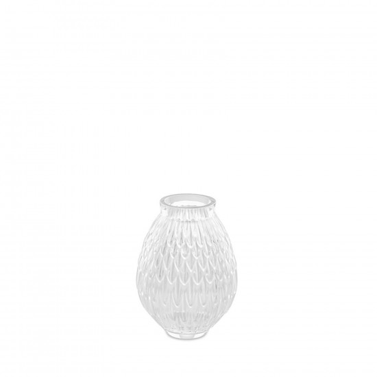 Lalique Plumes Small Vase