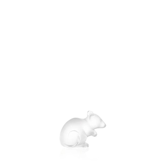 Lalique Mouse Sculpture Clear