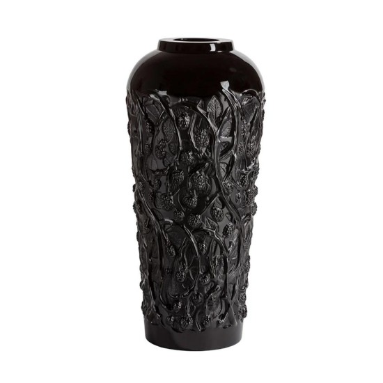Lalique Mures Large Vase Black