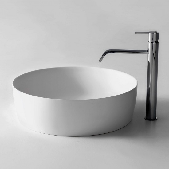 Antonio Lupi Ago Washbasin Colormood Satin White - Bathroom Vessel Sink Wash Tub San Antonio