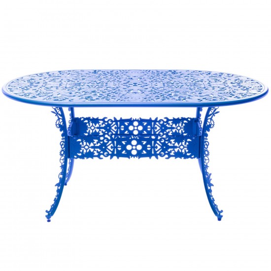 SELETTI INDUSTRY COLLECTION OVAL ALUMINUM TABLE