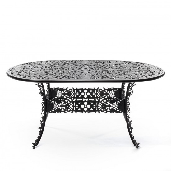 SELETTI INDUSTRY COLLECTION OVAL ALUMINUM TABLE