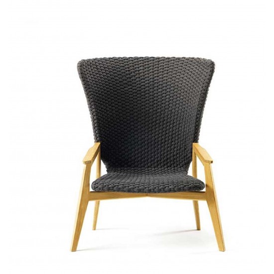 ETHIMO KNIT HIGH BACK LOUNGE ARMCHAIR