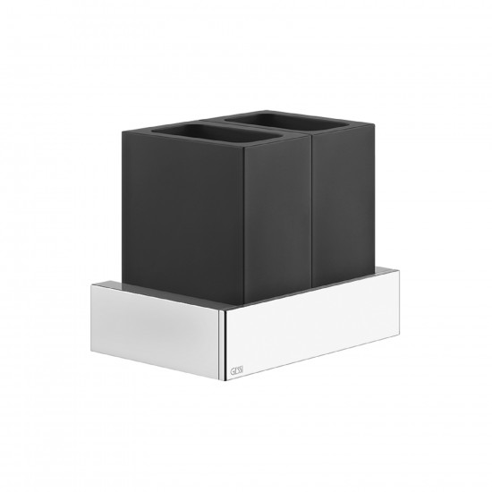 GESSI RETTANGOLO ACCESSORIES WALL MOUNTED DOUBLE TUMBLER HOLDER