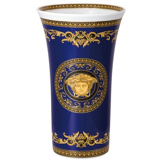 Rosenthal Versace Medusa Blue Vase