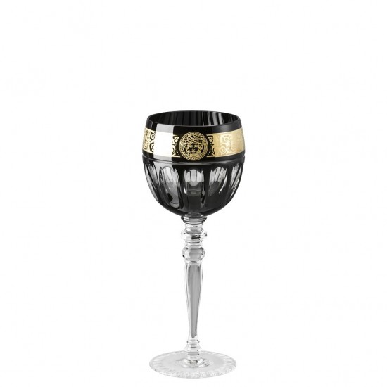 Rosenthal Versace Gala Prestige Medusa Black White Wine Goblet