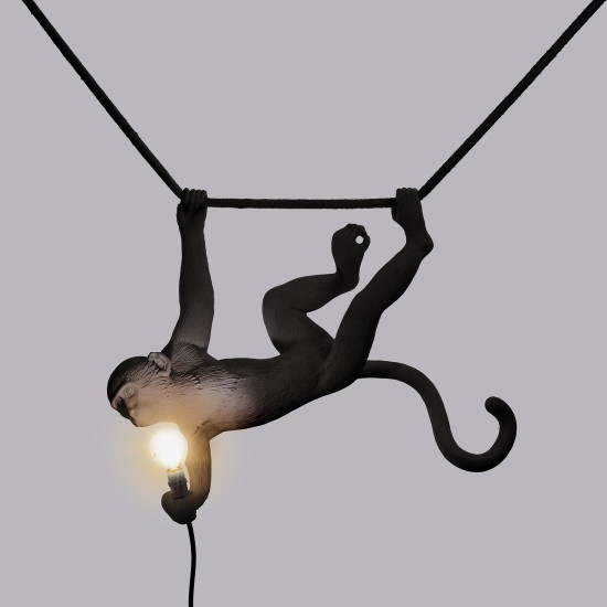 Seletti Monkey Lamp Swing Black