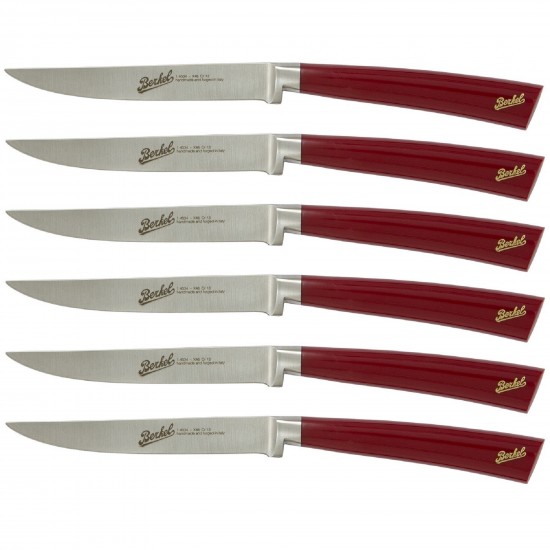 Berkel Elegance Set 6 of Steak Knives Red