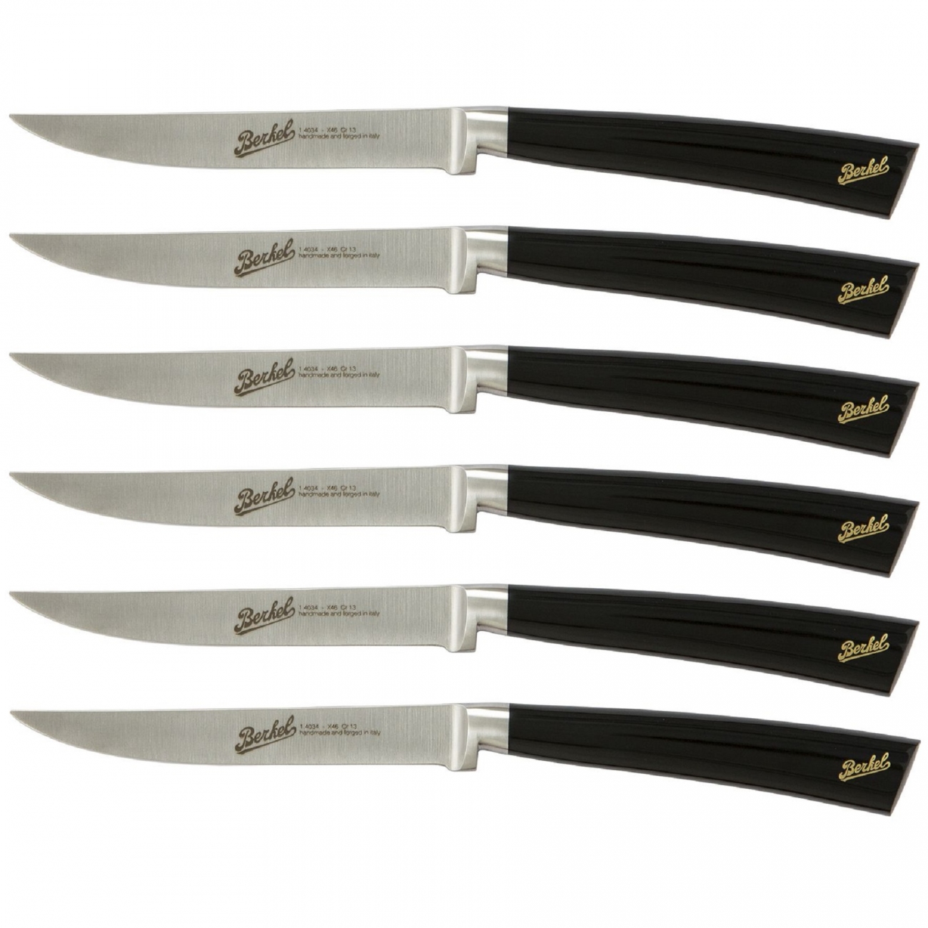 Berkel Elegance Set 6 of Steak Knives Black