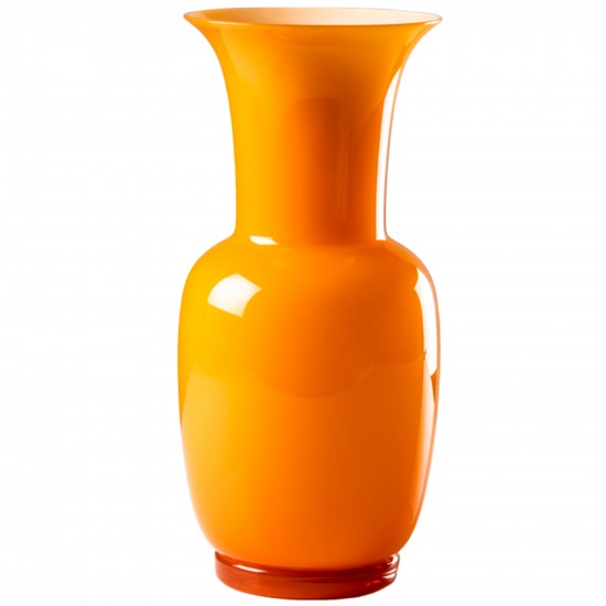 Venini Opalino Vase Orange / Milk-White