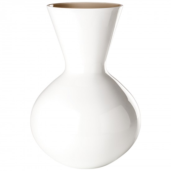 Venini Idria Vase Milk-White / Grey