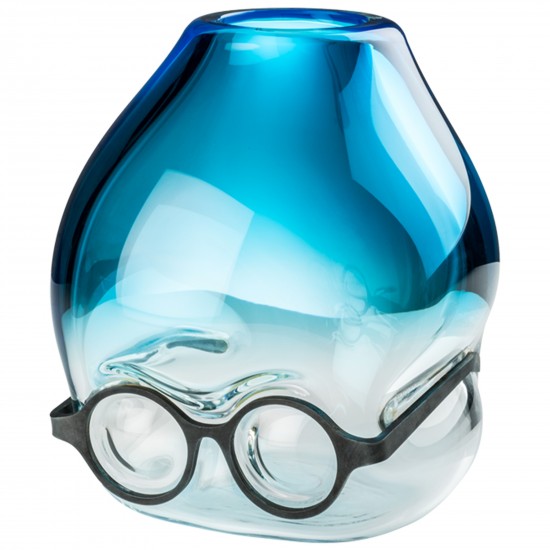 Venini Where Are My Glasses? Under Vase Aquamarine / Gradient Crystal