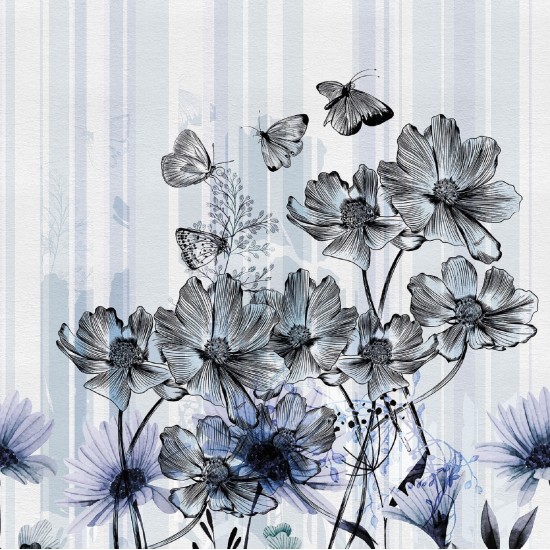 Inkiostro Bianco Sketchbook Flowerlines Wallpaper
