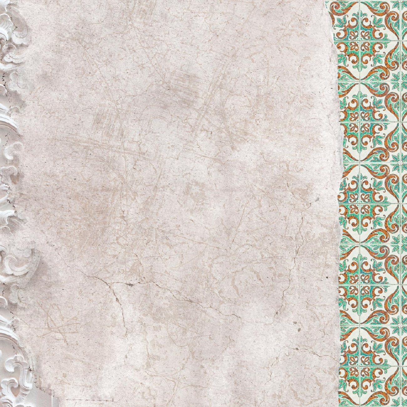 Inkiostro Bianco Ornamenta Wallpaper