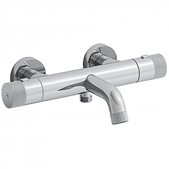 Cristina Contemporary Lines East Side Wall Mounted Bath Thermostatic Mixer