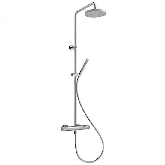 Cristina Contemporary Lines East Side Wall Mounted Shower Thermostatic Mixer