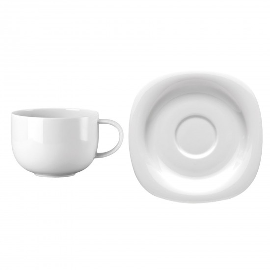 Rosenthal SUOMI Weiss New Generation Cappuccino Cup with Saucer