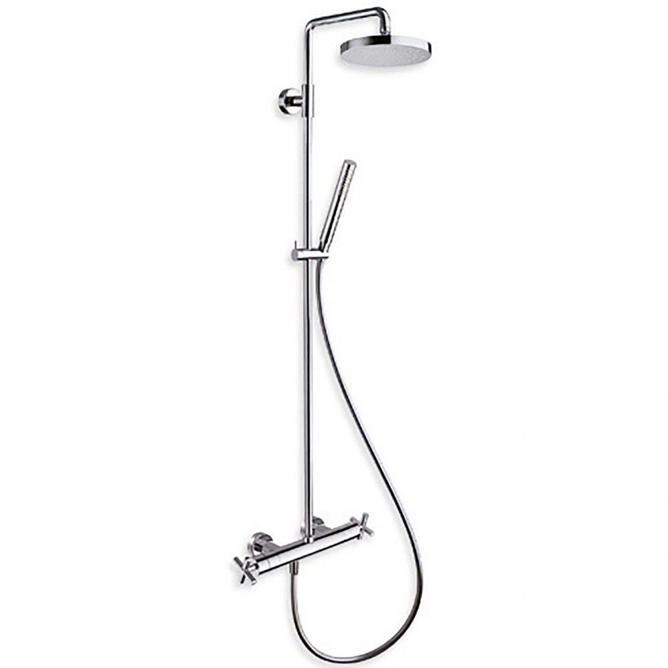Cristina Contemporary Lines Exclusive Wall Mounted Shower Thermostatic Mixer