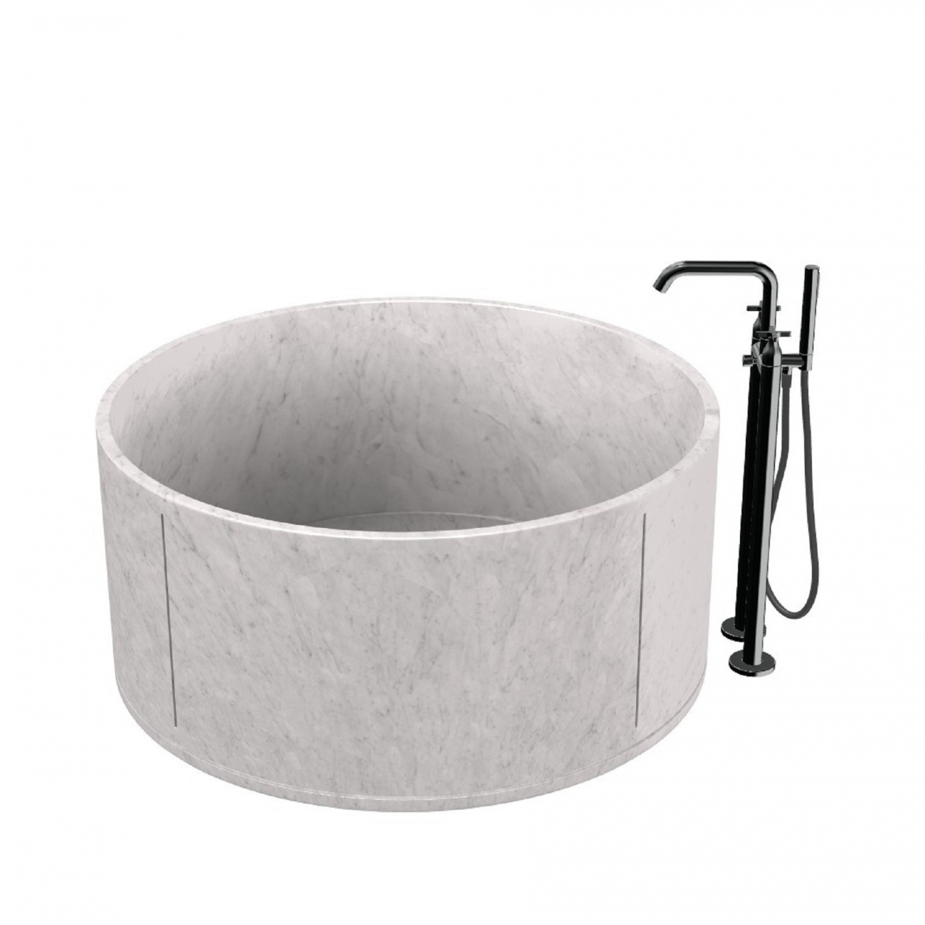 Agape In-Out Freestanding Bathtub in Marble