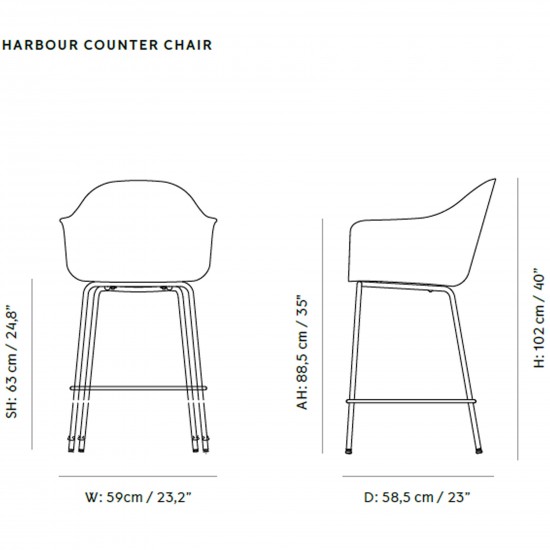 Menu Harbour Counter Chair Upholstery