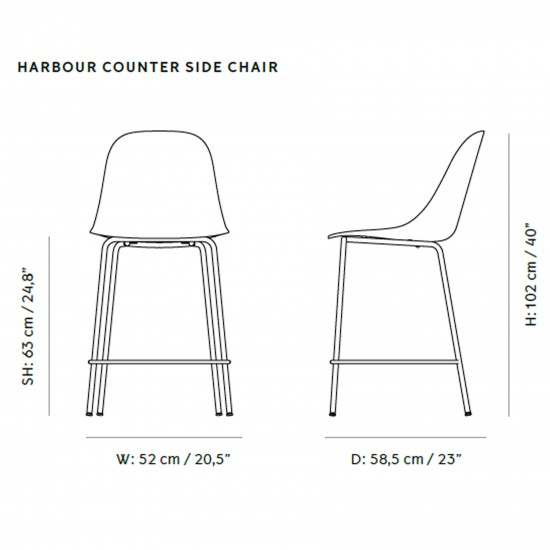 Menu Harbour Side Counter Chair Upholstery