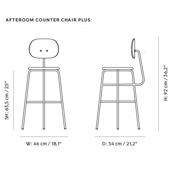 Menu Afteroom Counter Chair Plus Upholstery