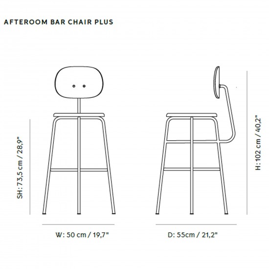 Menu Afteroom  Bar Chair Plus Upholstery