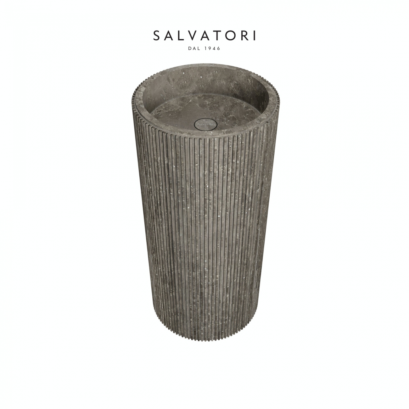 Salvatori Adda Freestanding Sink Ribbed Stone