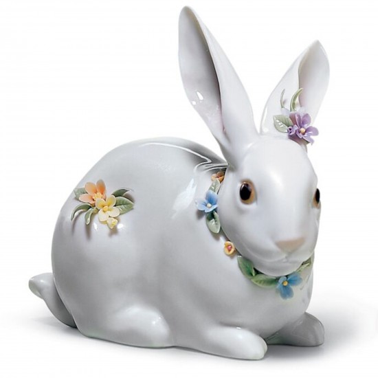Lladró Rabbit with flowers