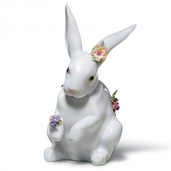 Lladró Rabbit with flowers