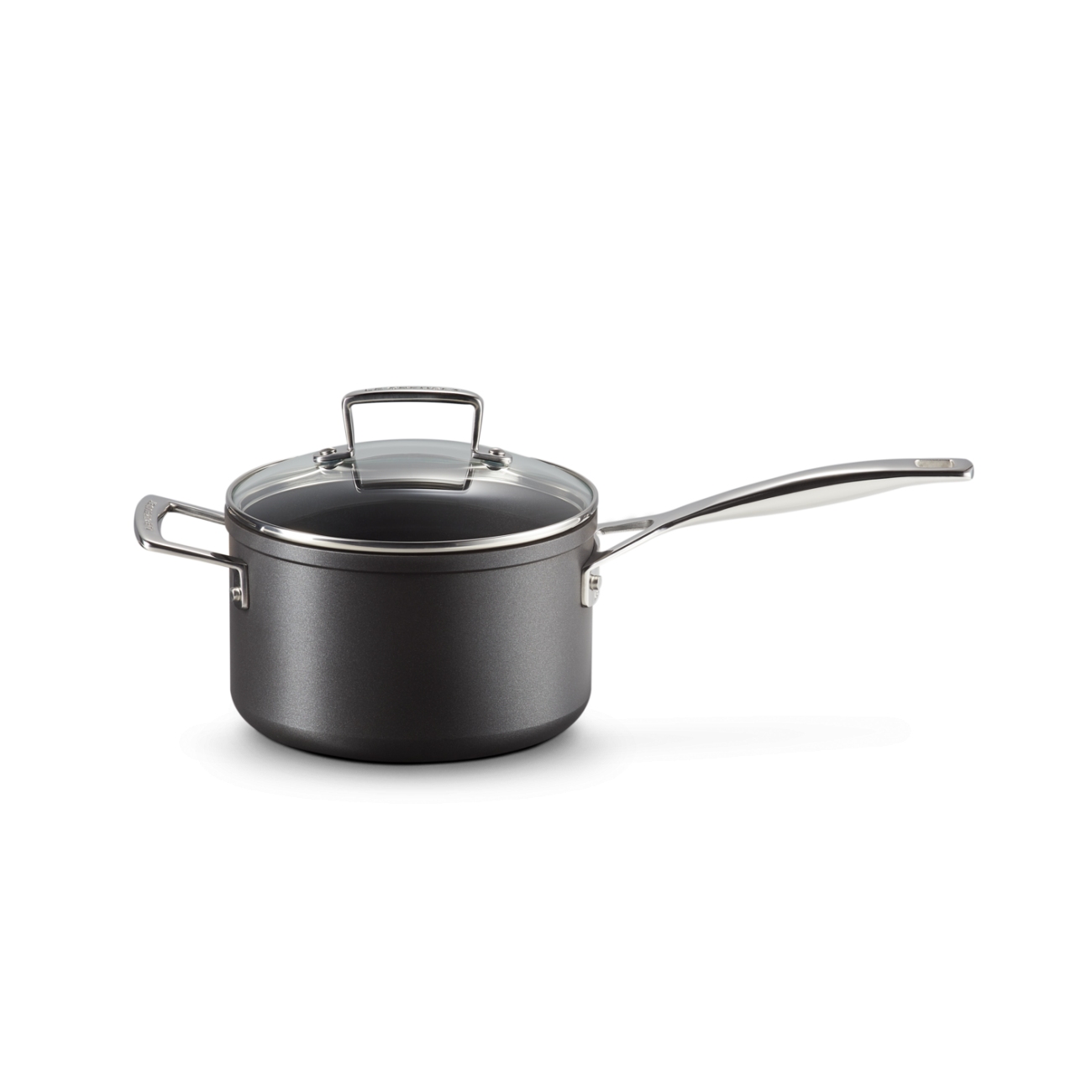 Le Creuset Non-Stick Saucepan with handle and Glass Lid 18