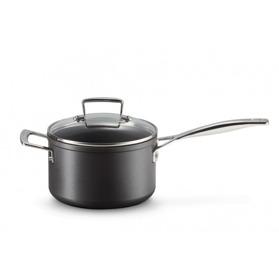 Le Creuset Non-Stick Saucepan with handle and Glass Lid 20