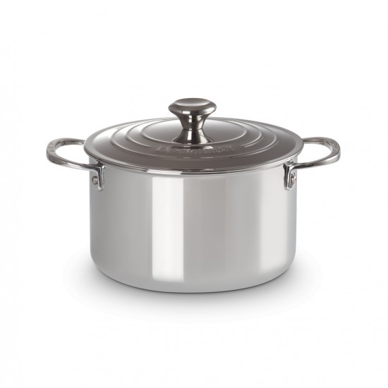Le Creuset Stainless Steel Tall Casserole with Lid 18