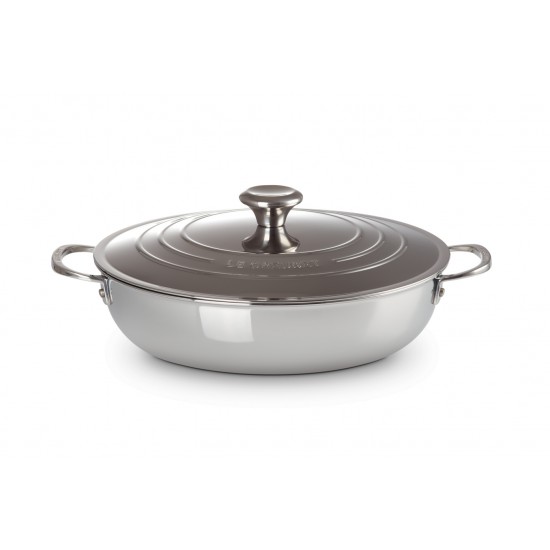Le Creuset Stainless Steel Shallow Casserole