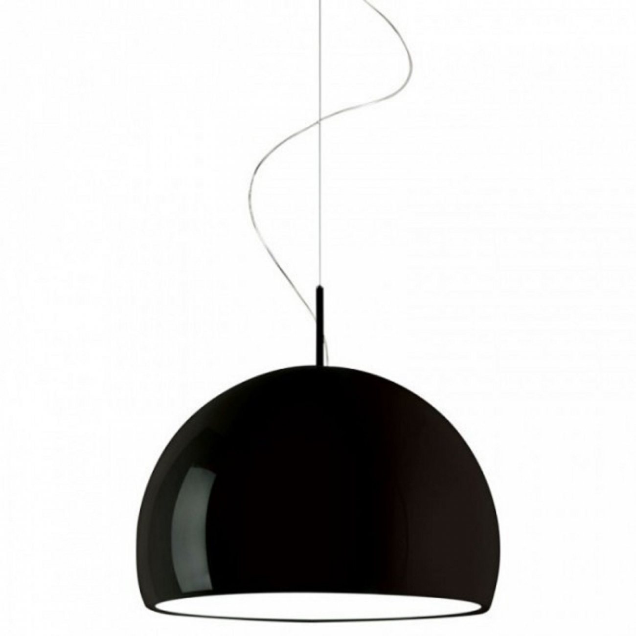 PRANDINA BILUNA S5 SUSPENDED LAMP GLOSSY BLACK