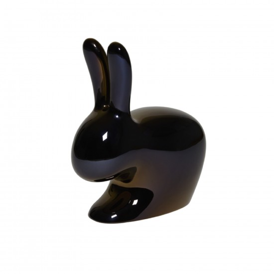 Qeeboo Rabbit Chair Metal Black Pearl