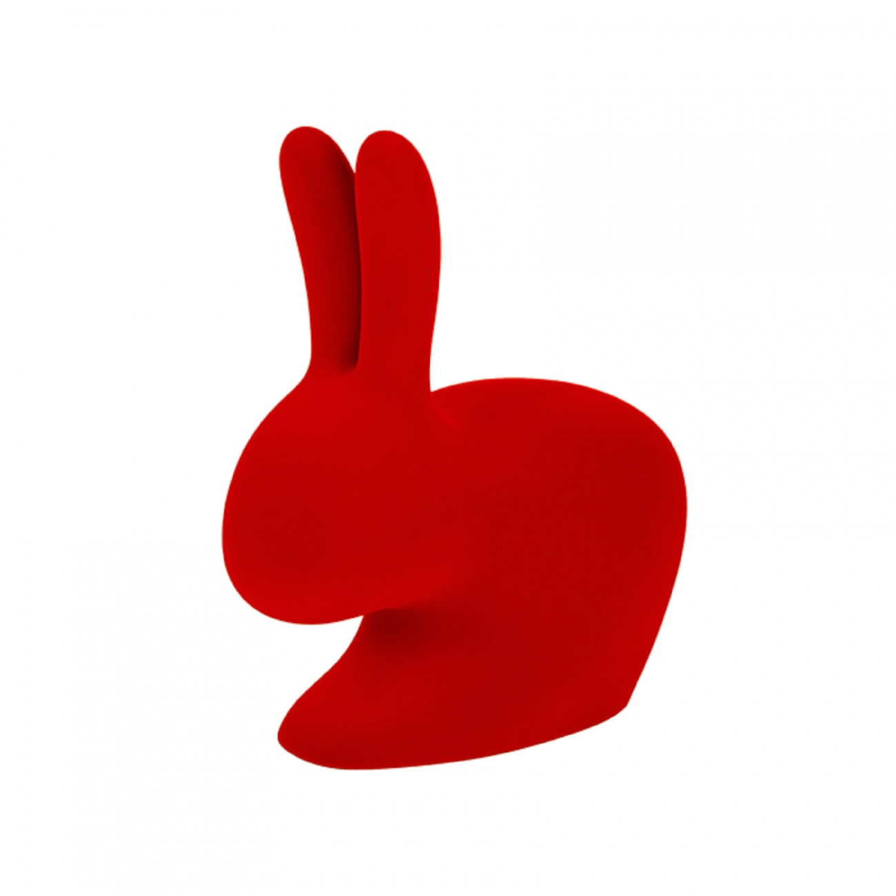 Qeeboo Rabbit Chair Velvet Red