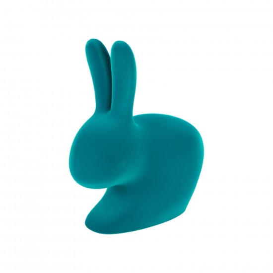 Qeeboo Rabbit Chair Velvet Turquoise