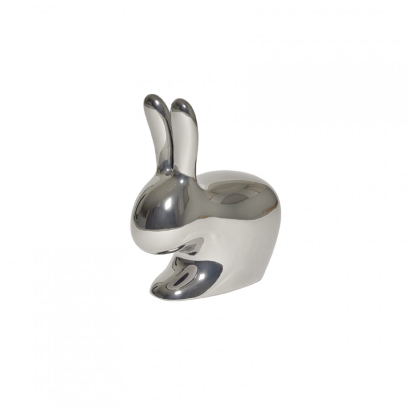 Qeeboo Rabbit Chair Baby Metal Silver