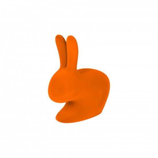Qeeboo Rabbit Chair Baby Velvet Orange