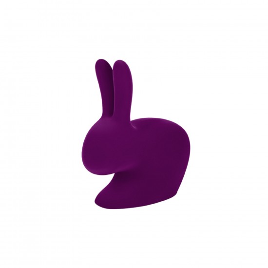 Qeeboo Rabbit Chair Baby Velvet Purple
