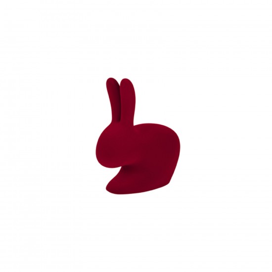 Qeeboo Rabbit XS Bookend Velvet Red