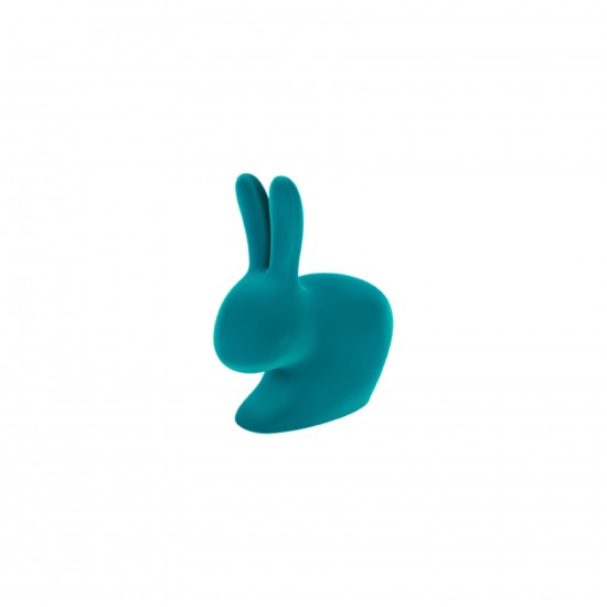 Qeeboo Rabbit XS Bookend Velvet Turquoise