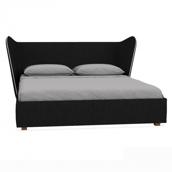 Gervasoni Double Bed Tattahome, Tufted Lounge Reversible Twin Bed Black
