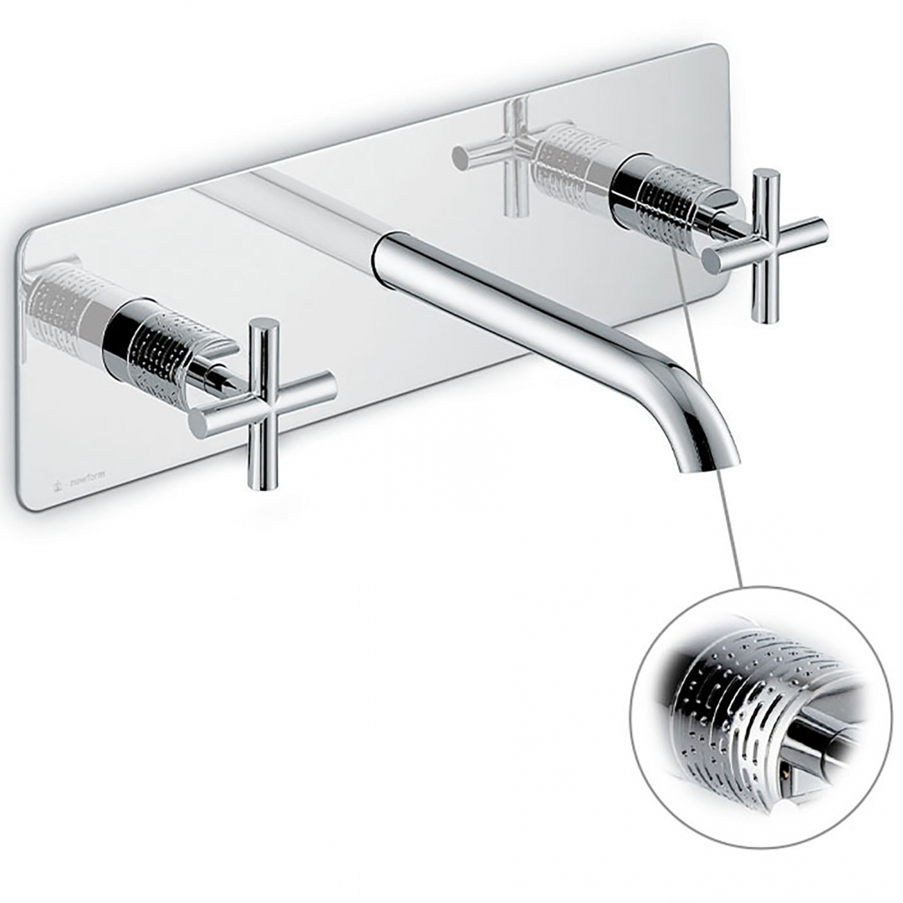 Newform Blink Luxury wall mounted basin mixer
